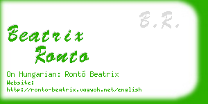 beatrix ronto business card