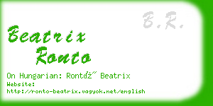 beatrix ronto business card